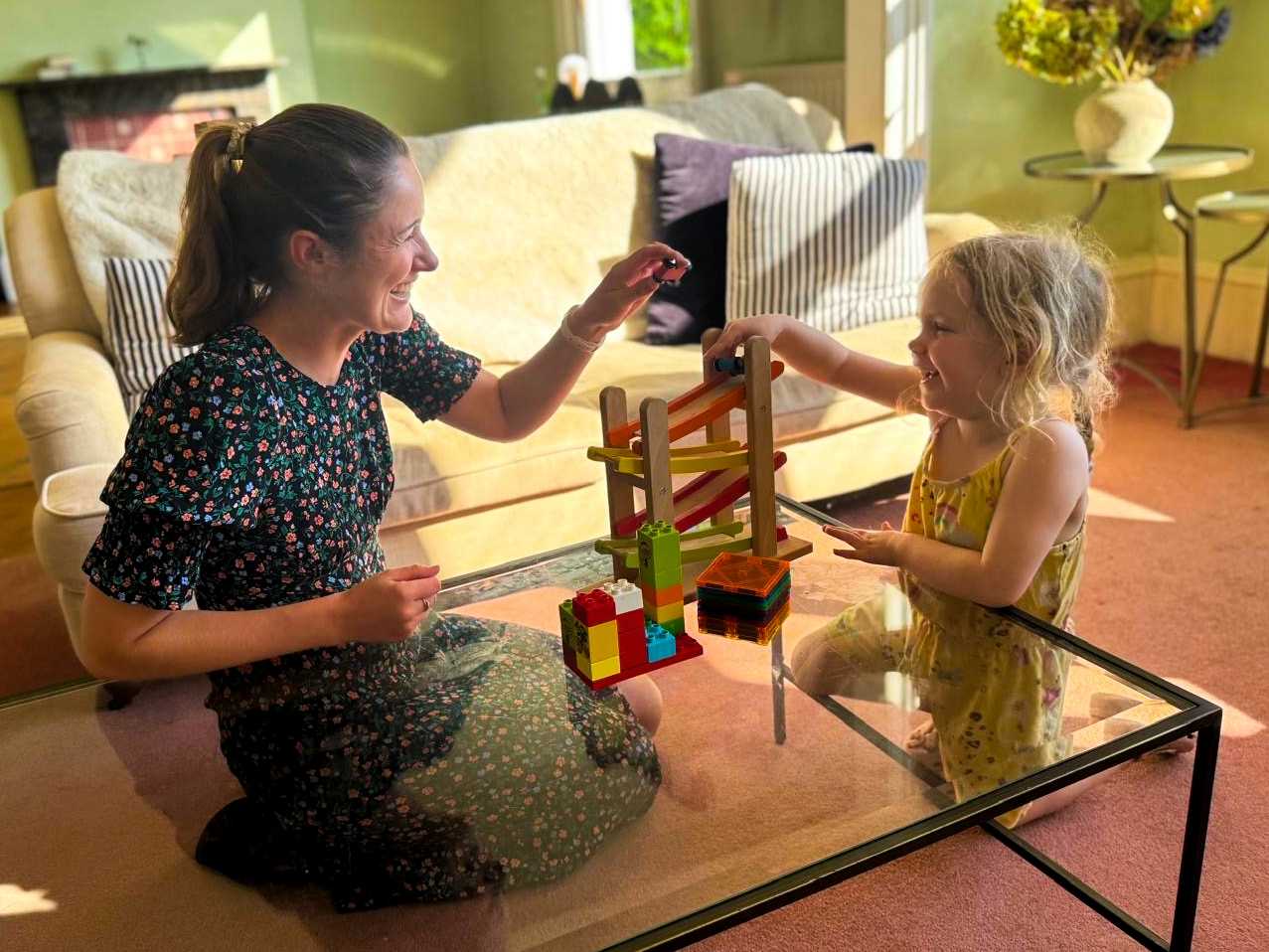 Alice Blackburn working with a child.